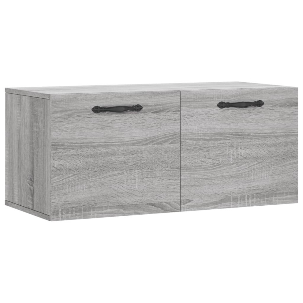 Vidaxl ( Sonoma, 80 X X 35 Cm) Wall Cabinet Hanging Storage Cabinet Display Cabinet Engineered Wood Grey Size 36.5