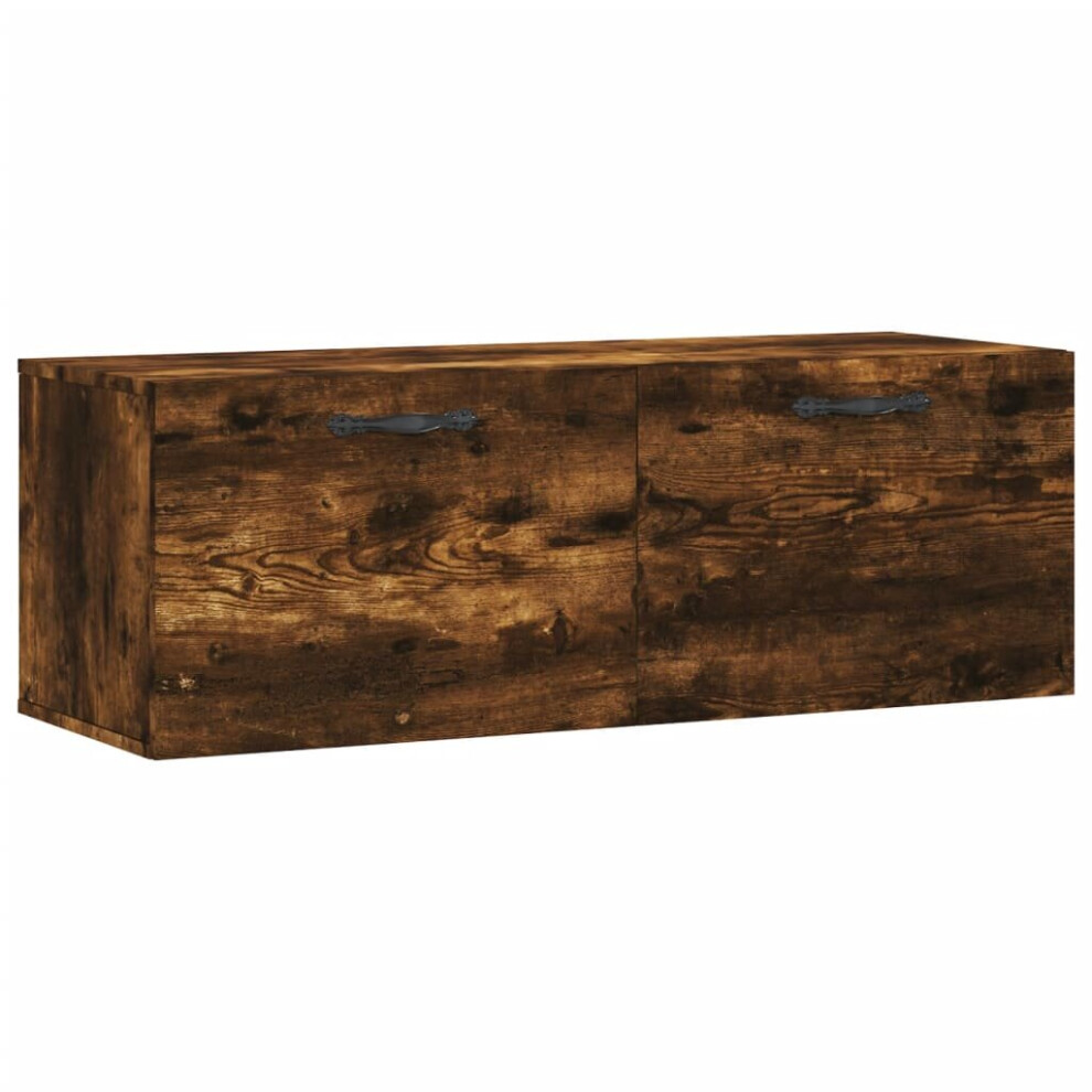 Vidaxl (Smoked Oak, 100 X 36.5 X 35 Cm) Wall Cabinet Hanging Storage Cabinet Display Cabinet Engineered Wood