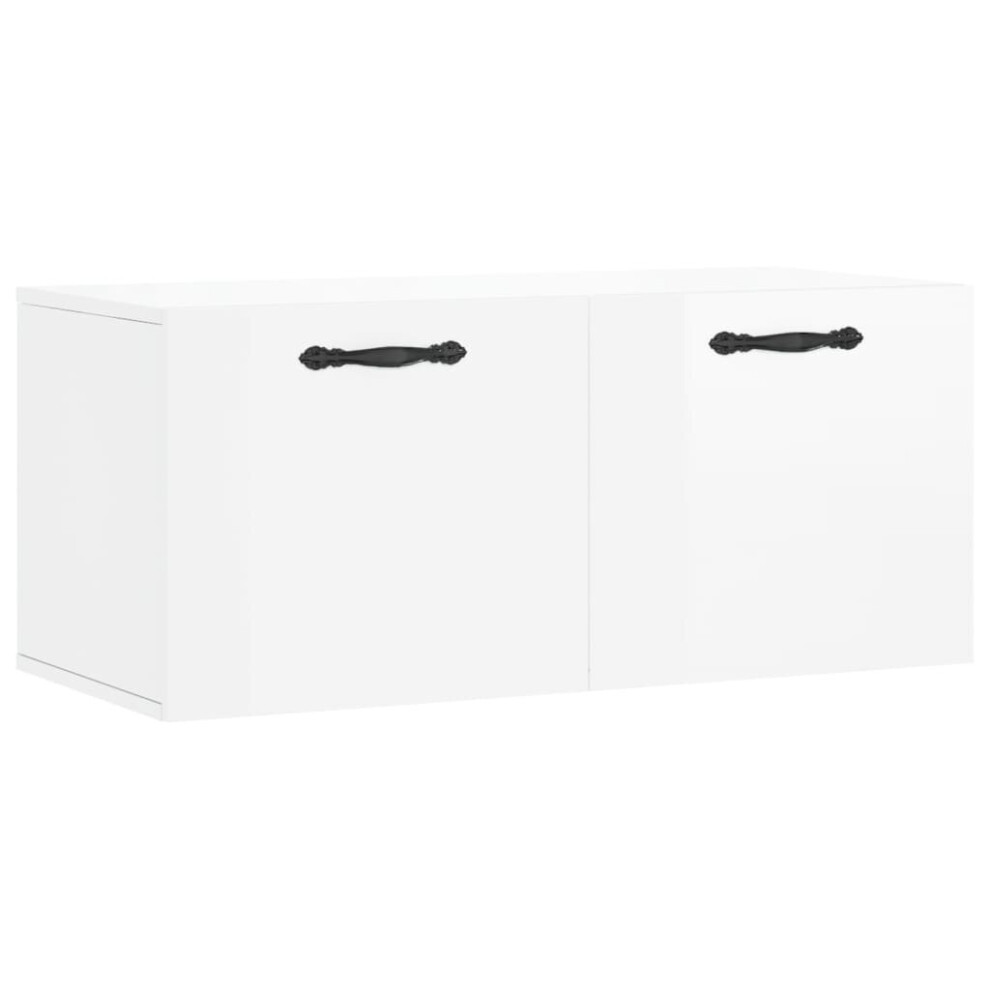 (high gloss white, 80 x 36.5 x 35 cm) vidaXL Wall Cabinet Hanging Storage Cabinet Display Cabinet Engineered Wood