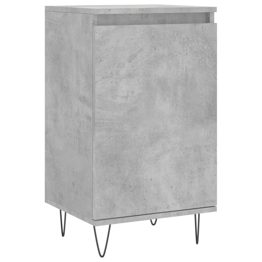 Vidaxl (Concrete 1 Pcs) Sideboard Storage Side Cabinet Cupboard Smoked Oak Engineered Wood Grey