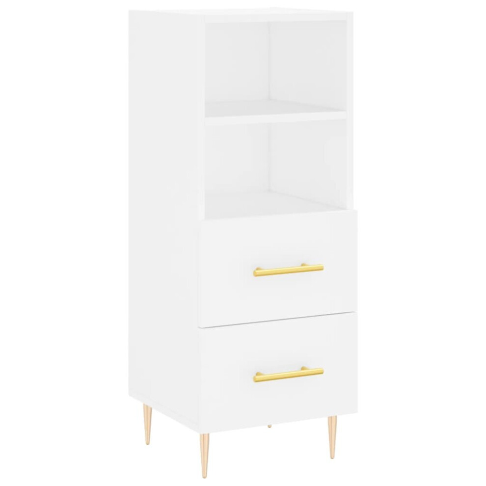 (white) vidaXL Sideboard Storage Cabinet Side Cabinet Concrete Grey Engineered Wood