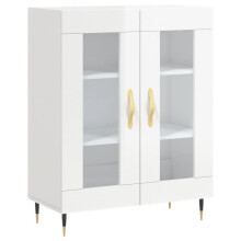 (high gloss white) vidaXL Sideboard Storage Cabinet Cupboard Side Cabinet White Engineered Wood