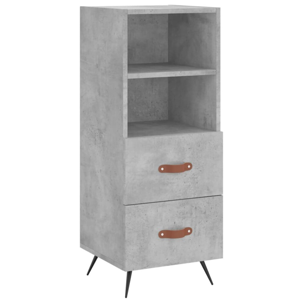 (concrete grey) vidaXL Sideboard Storage Cabinet Cupboard Side Cabinet White Engineered Wood