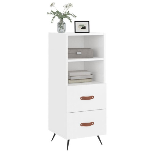 VidaXL (high gloss white) vidaXL Sideboard Storage Cabinet Cupboard Side Cabinet White Engineered Wood 2