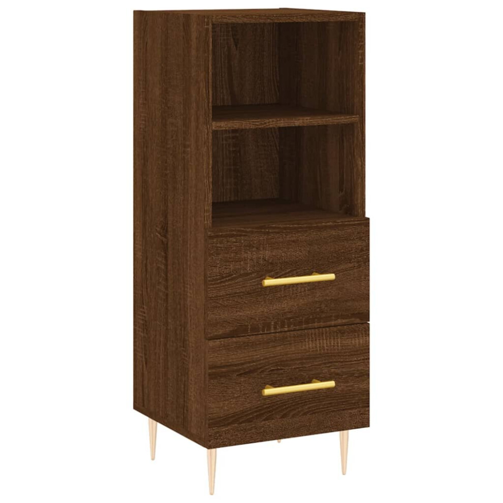 (brown oak) vidaXL Sideboard Storage Cabinet Side Cabinet Concrete Grey Engineered Wood