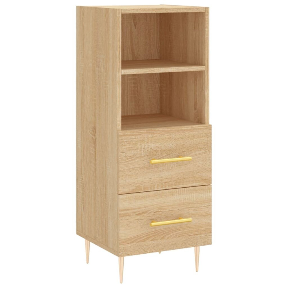 Vidaxl (Sonoma Oak) Sideboard Storage Cabinet Side Cabinet Concrete Engineered Wood Grey