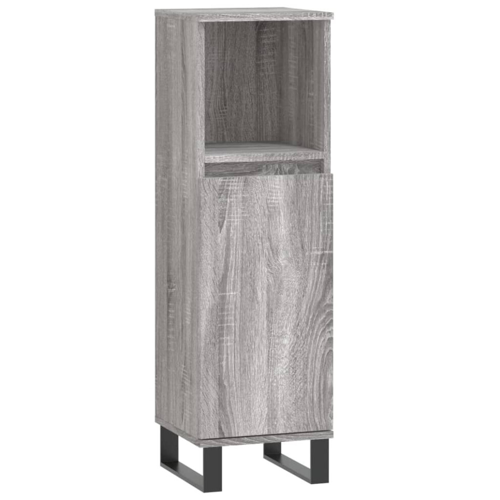 (grey sonoma) vidaXL Bathroom Cabinet Vanity Unit Cupboard Concrete Grey Engineered Wood