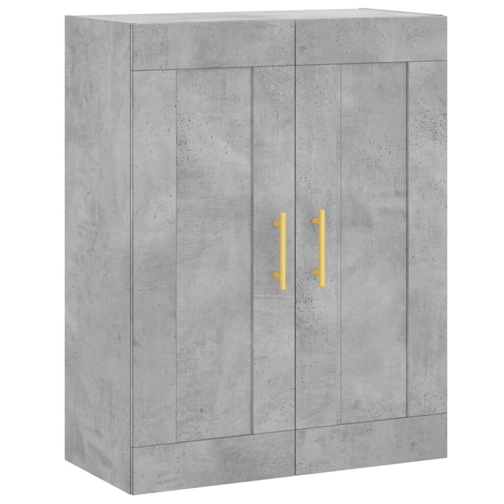 (concrete grey) vidaXL Wall Mounted Cabinet Storage Cabinet Side Cabinet White Engineered Wood