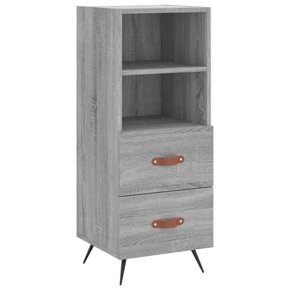 (grey sonoma) vidaXL Sideboard Storage Cabinet Cupboard Side Cabinet White Engineered Wood