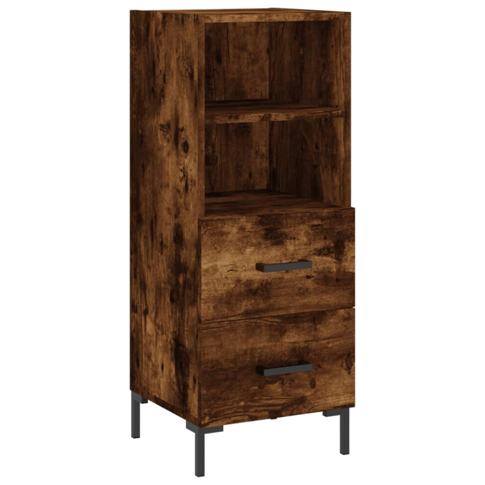 (smoked oak) vidaXL Sideboard Storage Side Cabinet Cupboard Concrete Grey Engineered Wood