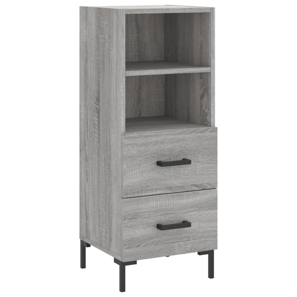 (grey sonoma) vidaXL Sideboard Storage Side Cabinet Cupboard Concrete Grey Engineered Wood