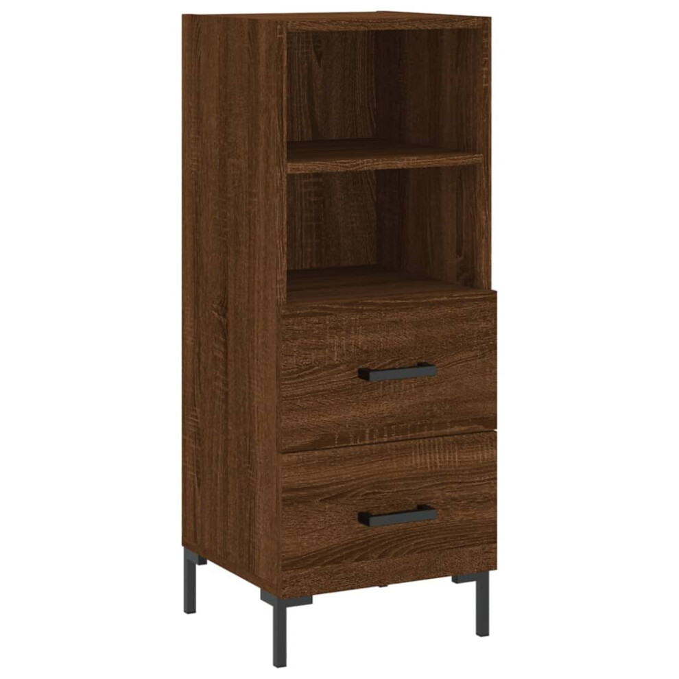 (brown oak) vidaXL Sideboard Storage Side Cabinet Cupboard Concrete Grey Engineered Wood