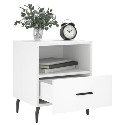 VidaXL (white, 2 pcs) vidaXL Bedside Cabinet Bed Table Nightstand Side Table White Engineered Wood 2