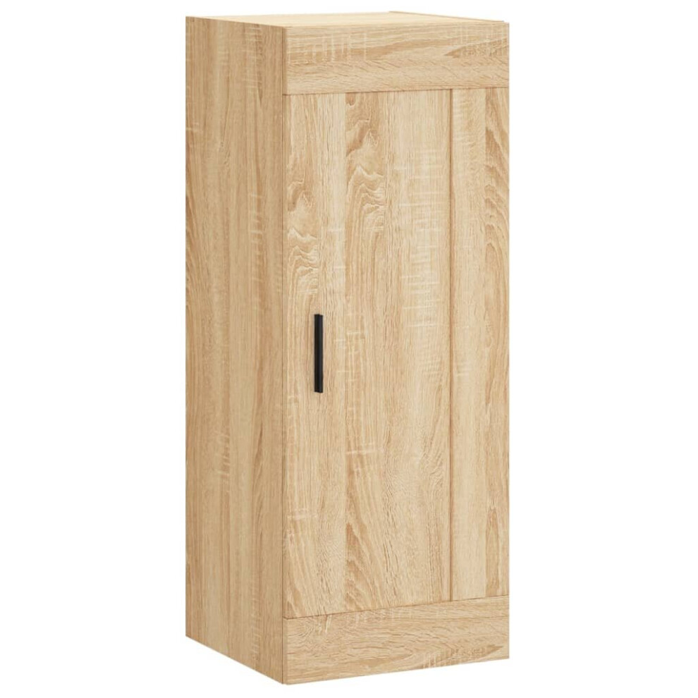 Vidaxl (Sonoma Oak) Wall Mounted Cabinet Storage Cabinet Side Cabinet Engineered Wood White