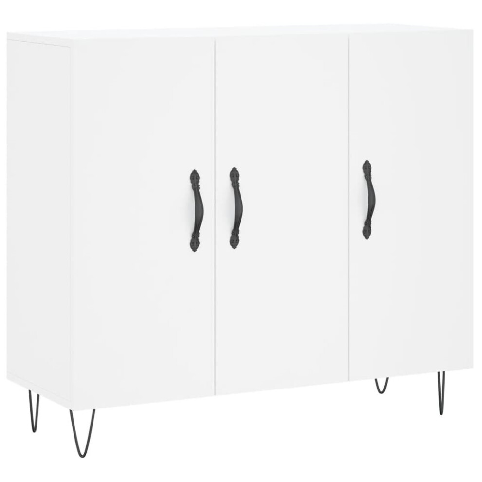 (white) vidaXL Sideboard Cabinet Storage Cabinet Cupboard Grey Sonoma Engineered Wood