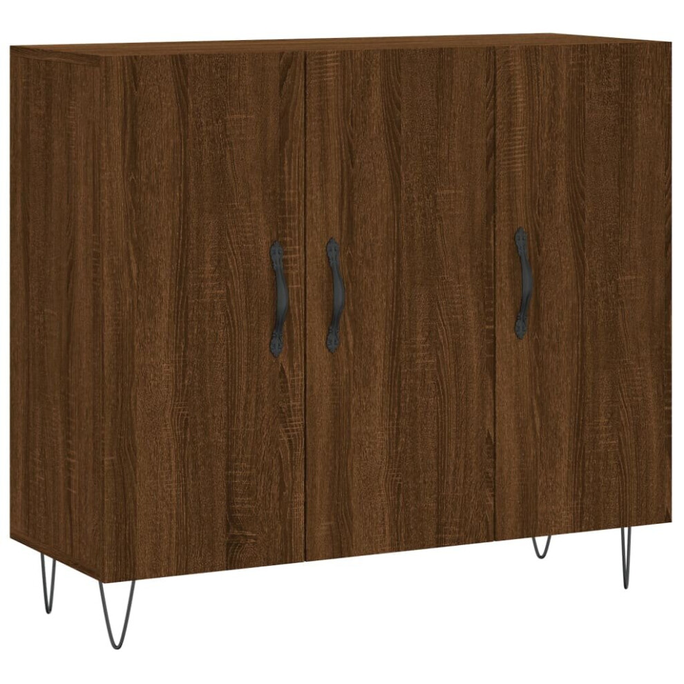 (brown oak) vidaXL Sideboard Cabinet Storage Cabinet Cupboard Grey Sonoma Engineered Wood