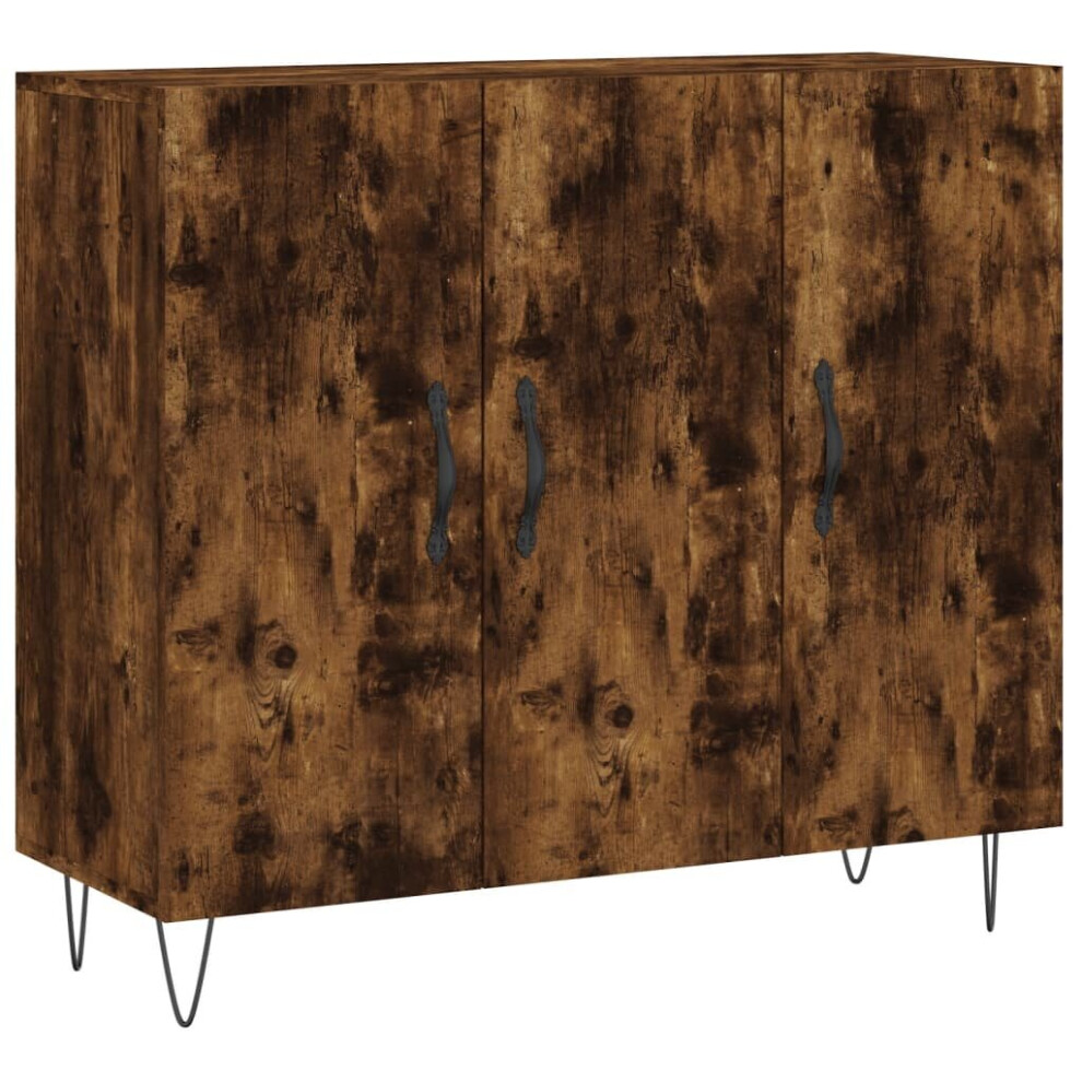 Vidaxl (Smoked Oak) Sideboard Cabinet Storage Cabinet Cupboard Sonoma Engineered Wood Grey