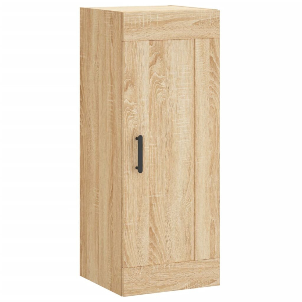 Vidaxl (Sonoma Oak) Wall Mounted Cabinet Bathroom Cabinet Cupboard Engineered Wood White