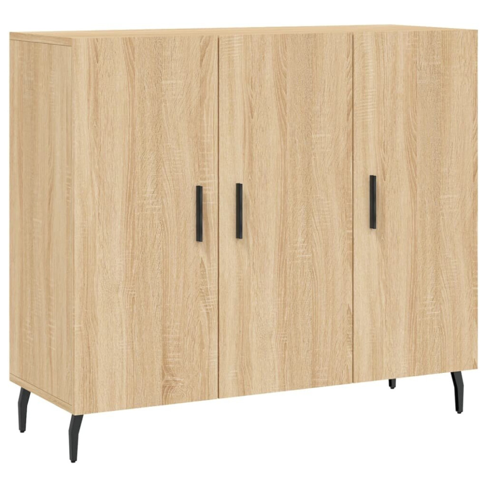 Vidaxl (Sonoma Oak) Sideboard Storage Cabinet Side Cabinet Concrete Grey Engineered Wood