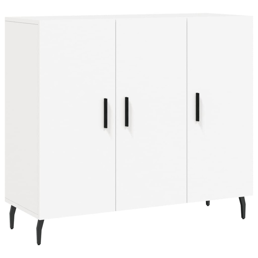 Vidaxl (White) Sideboard Storage Cabinet Side Cabinet Concrete Grey Engineered Wood