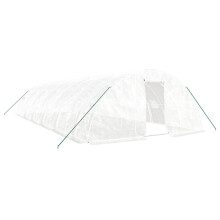 (white, 12 x 5 x 2.3 m) vidaXL Greenhouse Plant House with Steel Frame Polytunnel Greenhouse Green