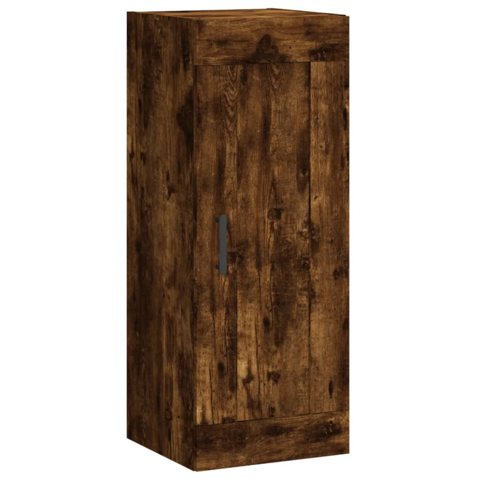 Vidaxl (Smoked Oak) Wall Mounted Cabinet Bathroom Cabinet Cupboard White Engineered Wood