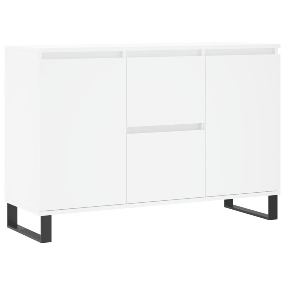(white) vidaXL Sideboard Storage Cabinet Cupboard Side Cabinet Brown Oak Engineered Wood