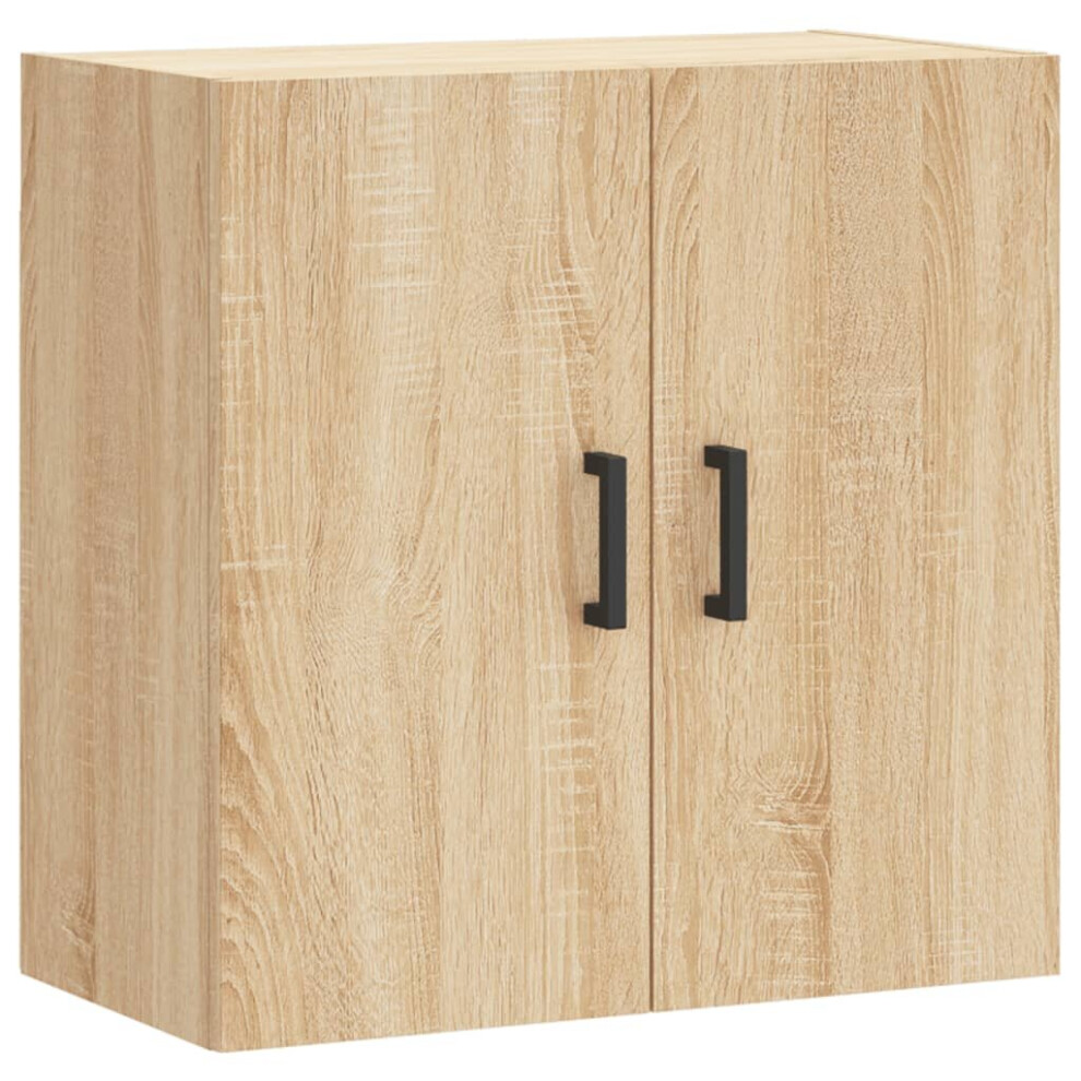 Vidaxl (Sonoma Oak) Wall Cabinet Storage Cabinet Display Cabinet Engineered Wood White
