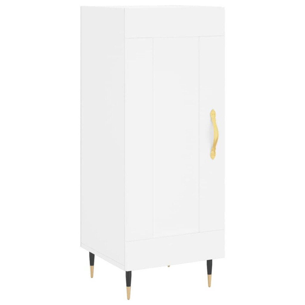 Vidaxl (White) Sideboard Cabinet Storage Cabinet Cupboard Smoked Oak Engineered Wood