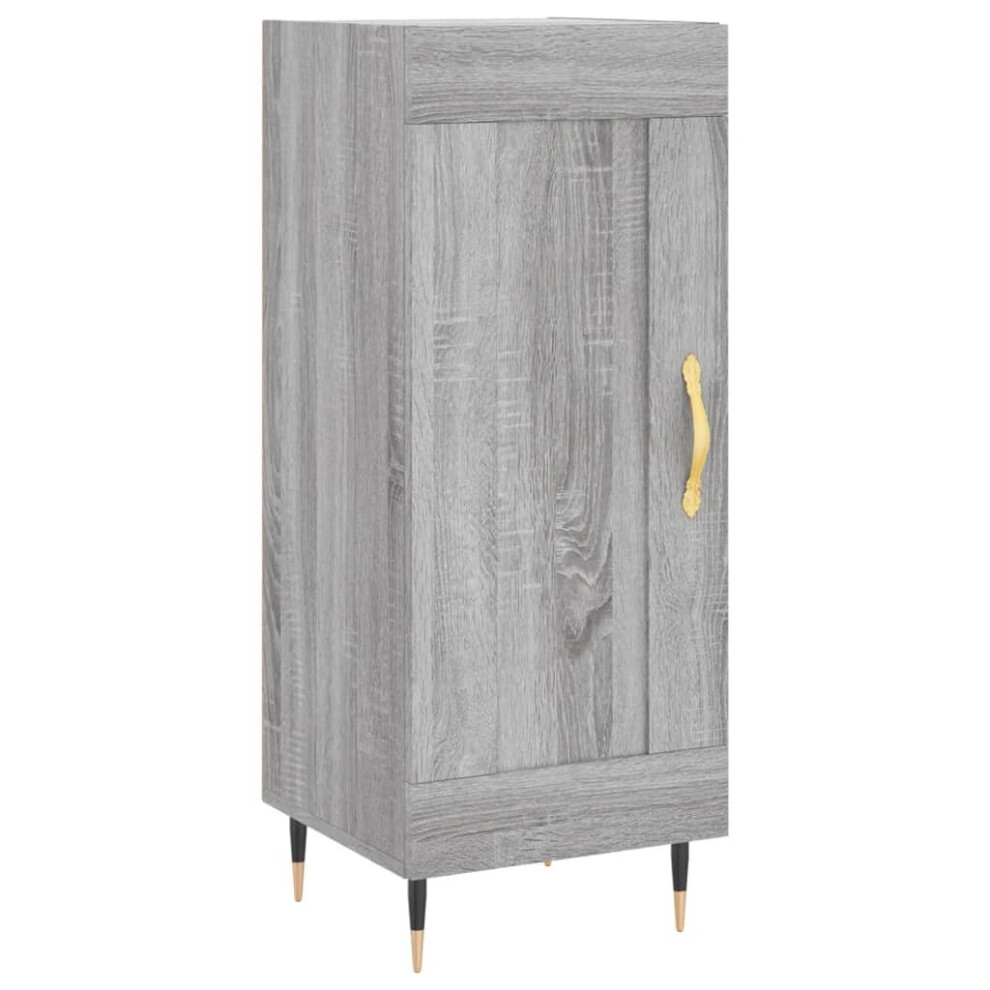 (grey sonoma) vidaXL Sideboard Cabinet Storage Cabinet Cupboard Smoked Oak Engineered Wood