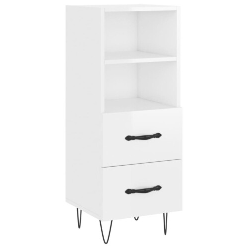VidaXL (high gloss white) vidaXL Sideboard Storage Side Cabinet Cupboard Sonoma Oak Engineered Wood 1