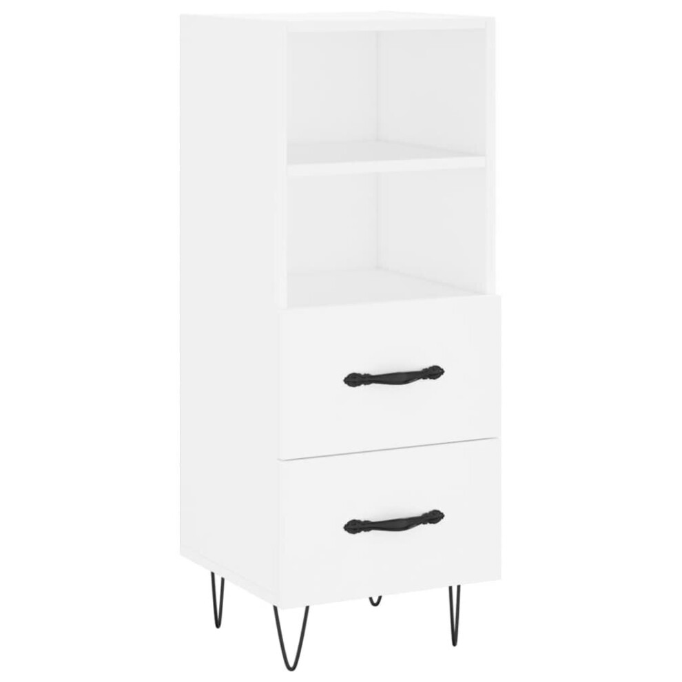 (white) vidaXL Sideboard Storage Side Cabinet Cupboard Sonoma Oak Engineered Wood