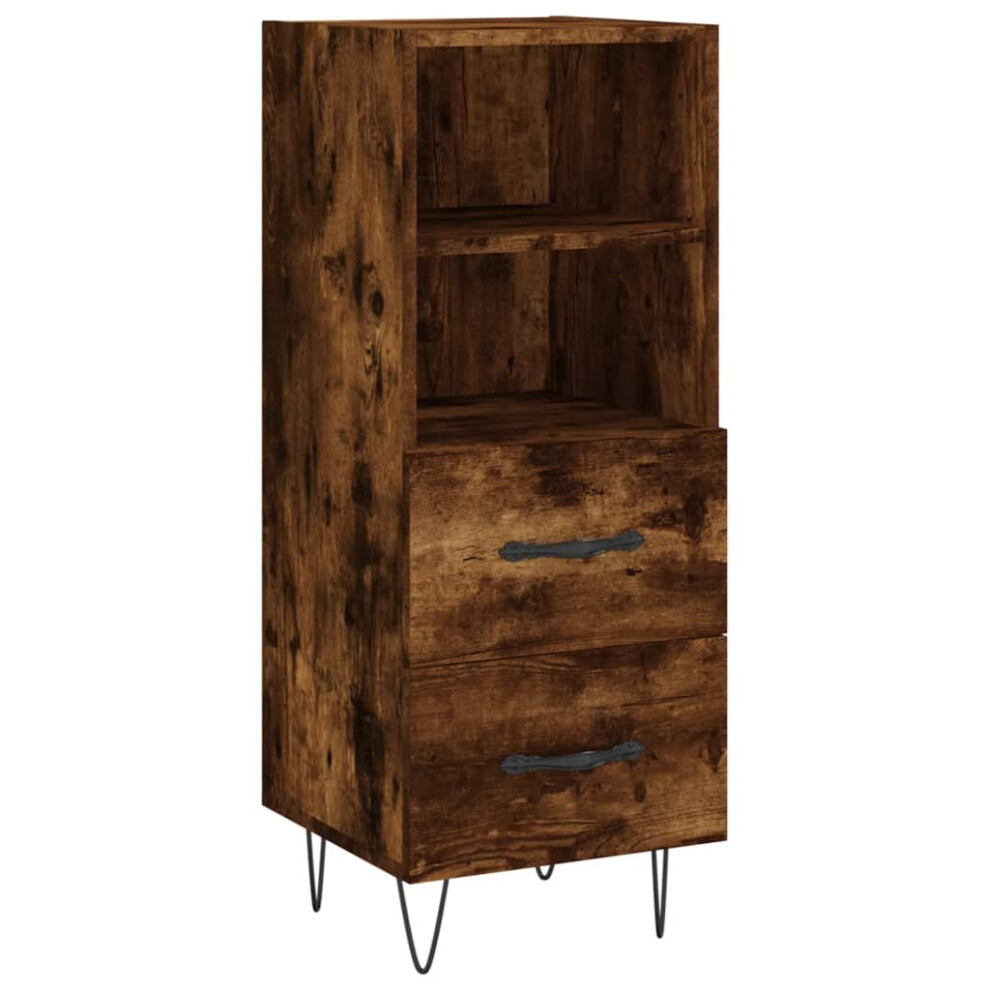 (smoked oak) vidaXL Sideboard Storage Side Cabinet Cupboard Sonoma Oak Engineered Wood