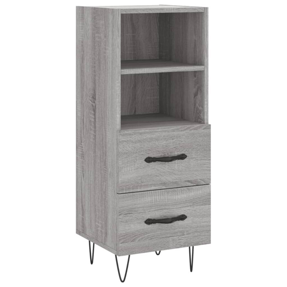 (grey sonoma) vidaXL Sideboard Storage Side Cabinet Cupboard Sonoma Oak Engineered Wood