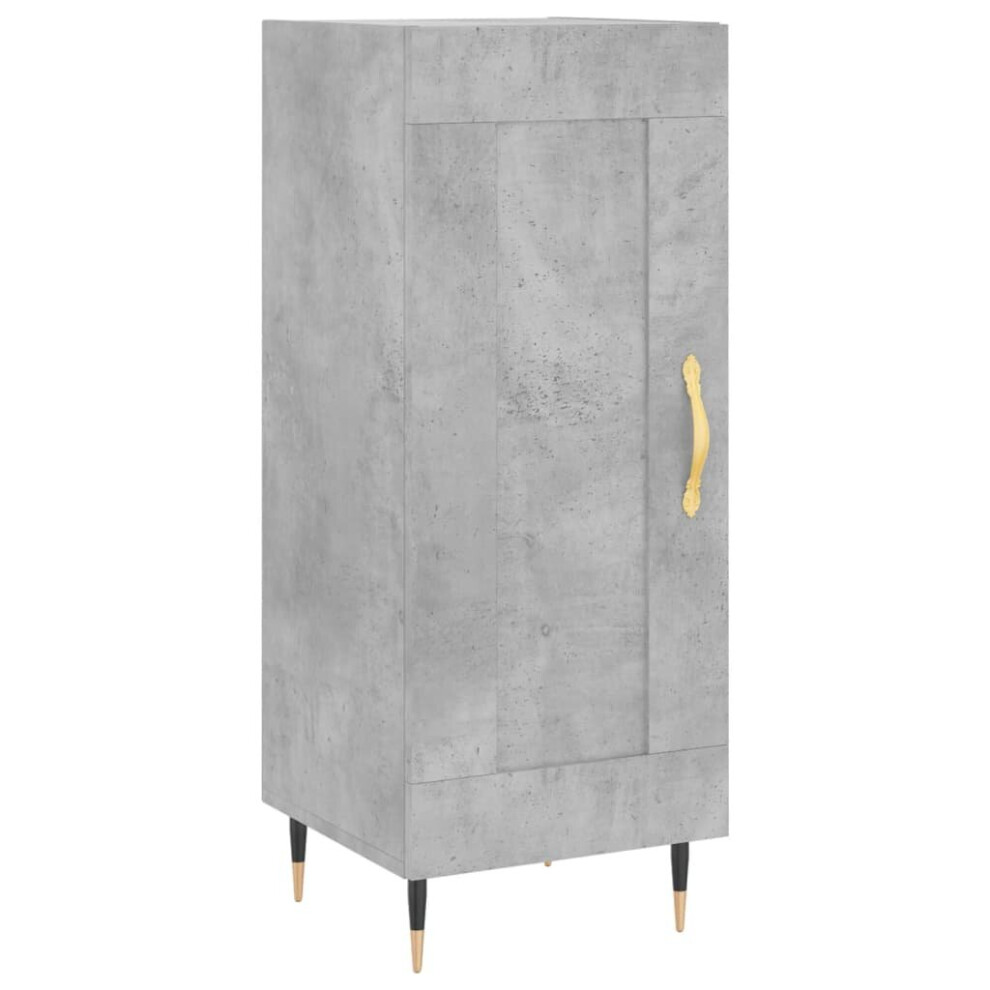 Vidaxl (Concrete Grey) Sideboard Cabinet Storage Cabinet Cupboard Smoked Oak Engineered Wood