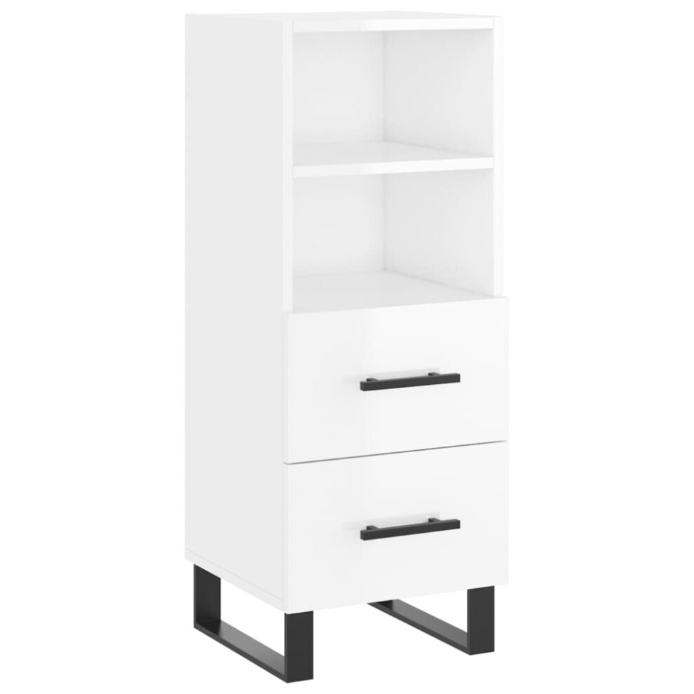 (high gloss white) vidaXL Sideboard Storage Cabinet Side Cabinet Cupboard White Engineered Wood