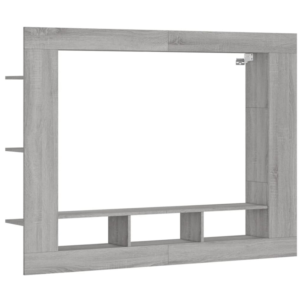 Vidaxl (Grey Sonoma) Tv Cabinet Tv Console Sideboard Media Console White Engineered Wood White,Grey