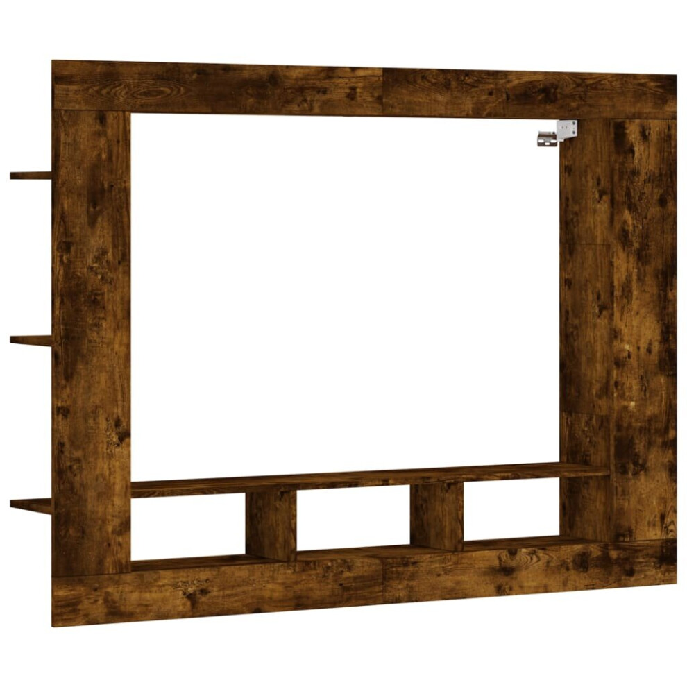 Vidaxl (Smoked Oak) Tv Cabinet Tv Console Sideboard Media Console Engineered Wood White