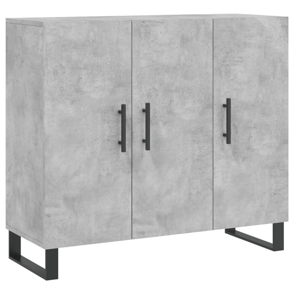 (concrete grey) vidaXL Sideboard Storage Cabinet Side Cabinet Cupboard White Engineered Wood