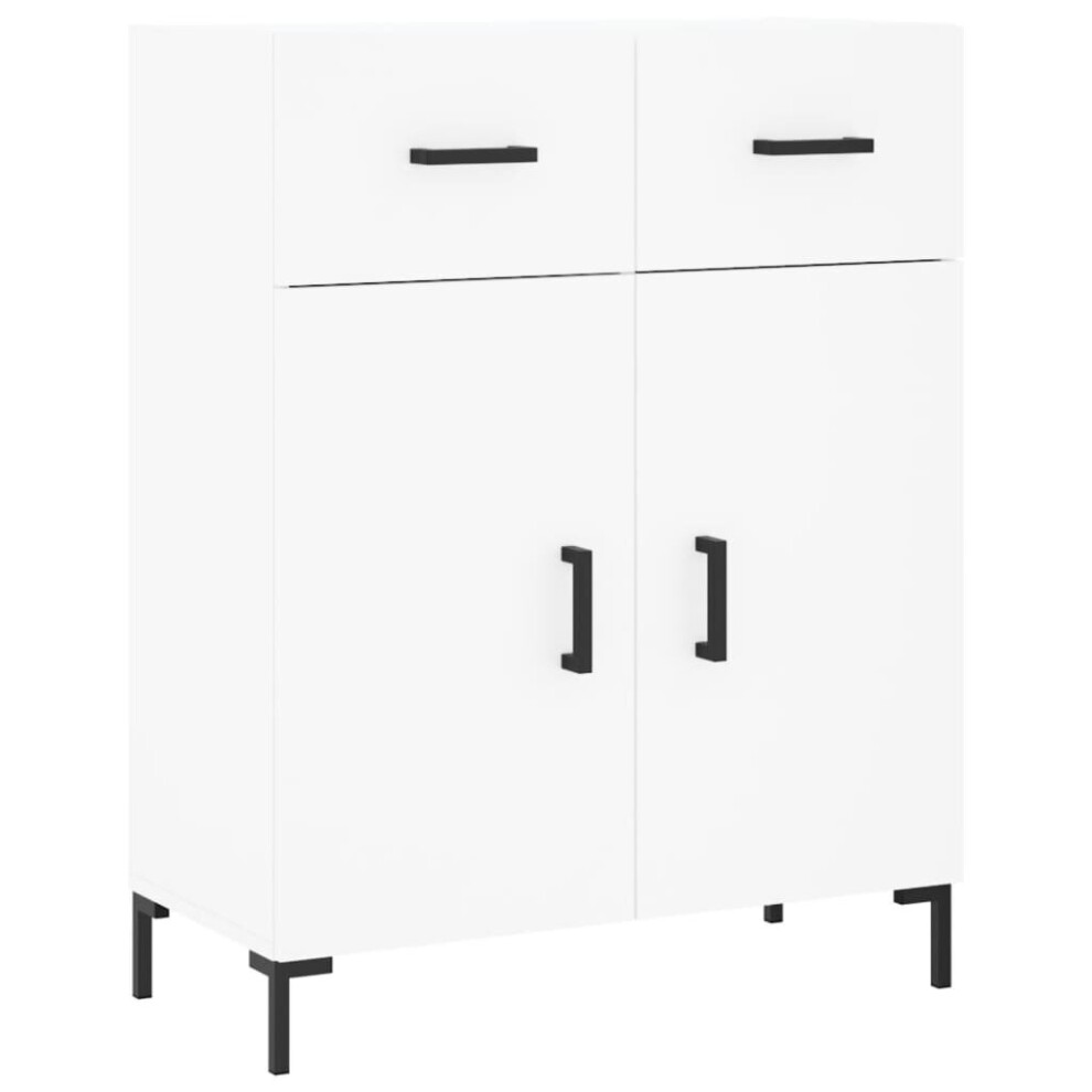Vidaxl (White) Sideboard Storage Cabinet Side Cabinet Concrete Grey Engineered Wood
