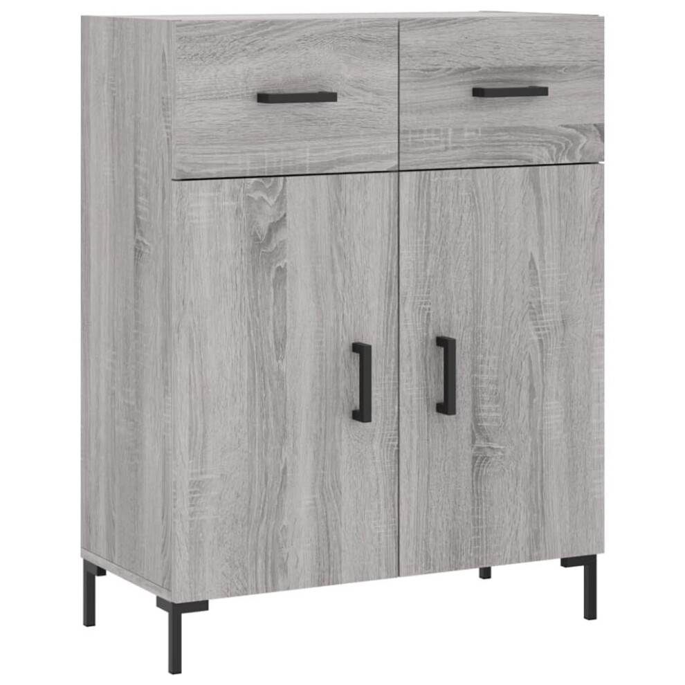 Vidaxl (Grey Sonoma) Sideboard Storage Cabinet Side Cabinet Concrete Grey Engineered Wood