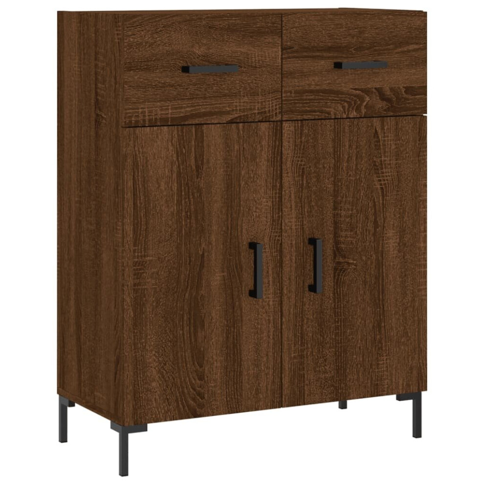 (brown oak) vidaXL Sideboard Storage Cabinet Side Cabinet Concrete Grey Engineered Wood