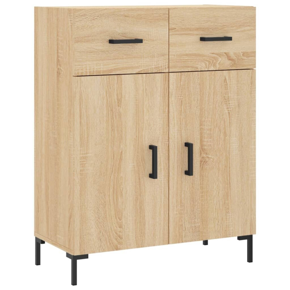 Vidaxl (Sonoma Oak) Sideboard Storage Cabinet Side Cabinet Concrete Grey Engineered Wood