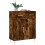 VidaXL (smoked oak) vidaXL Sideboard Storage Cabinet Cupboard High Gloss White Engineered Wood 3