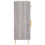 VidaXL (grey sonoma) vidaXL Sideboard Storage Cabinet Cupboard High Gloss White Engineered Wood 7