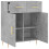 VidaXL (concrete grey) vidaXL Sideboard Storage Cabinet Cupboard High Gloss White Engineered Wood 5