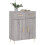 VidaXL (grey sonoma) vidaXL Sideboard Storage Cabinet Cupboard High Gloss White Engineered Wood 3