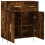 VidaXL (smoked oak) vidaXL Sideboard Storage Cabinet Cupboard High Gloss White Engineered Wood 5