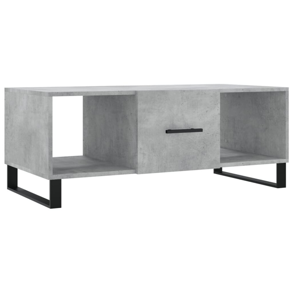 (concrete grey) vidaXL Coffee Table Side Table Sofa Table with Storage White Engineered Wood