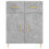VidaXL (concrete grey) vidaXL Sideboard Storage Cabinet Cupboard High Gloss White Engineered Wood 6